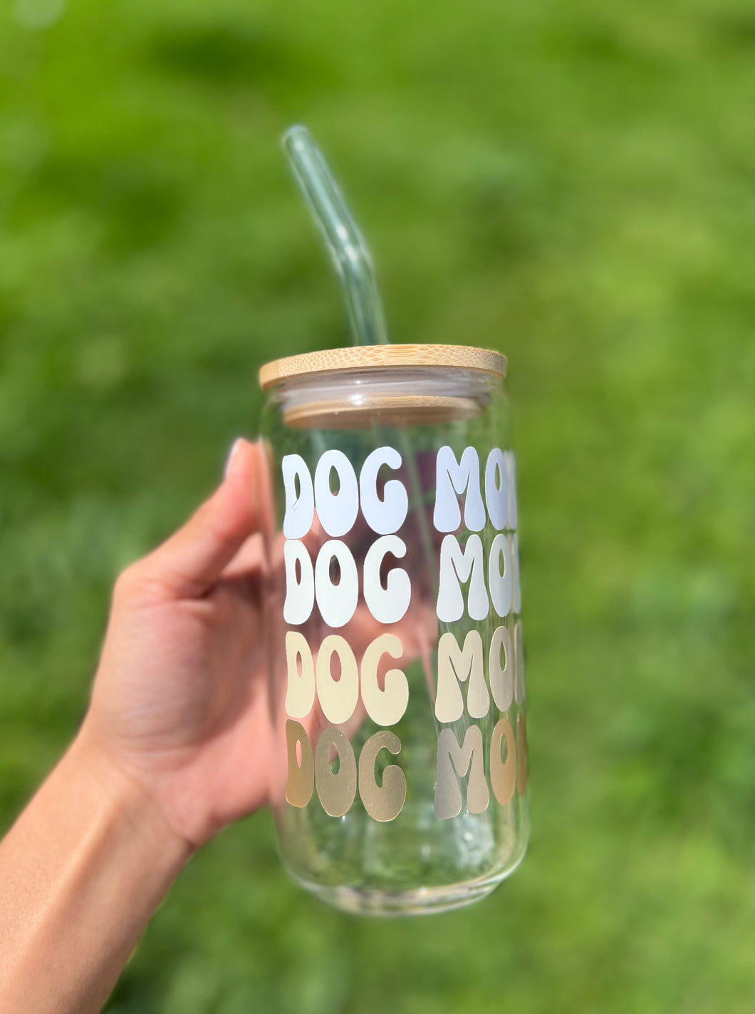 Dog Mom Glass