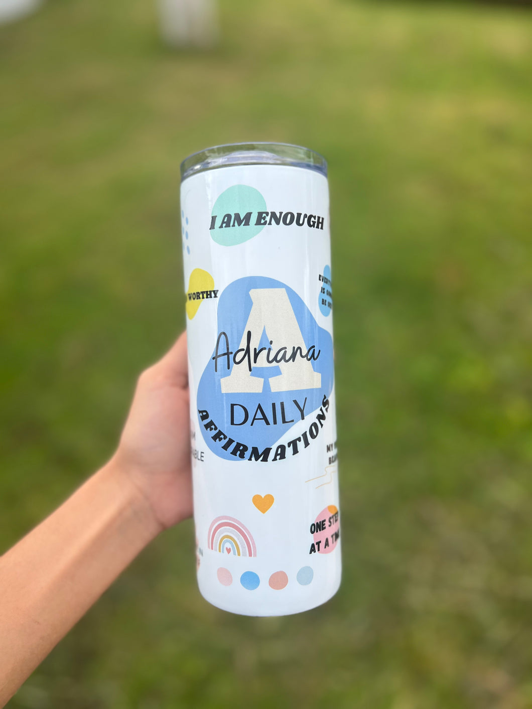 Daily Affirmations Personalized Tumbler
